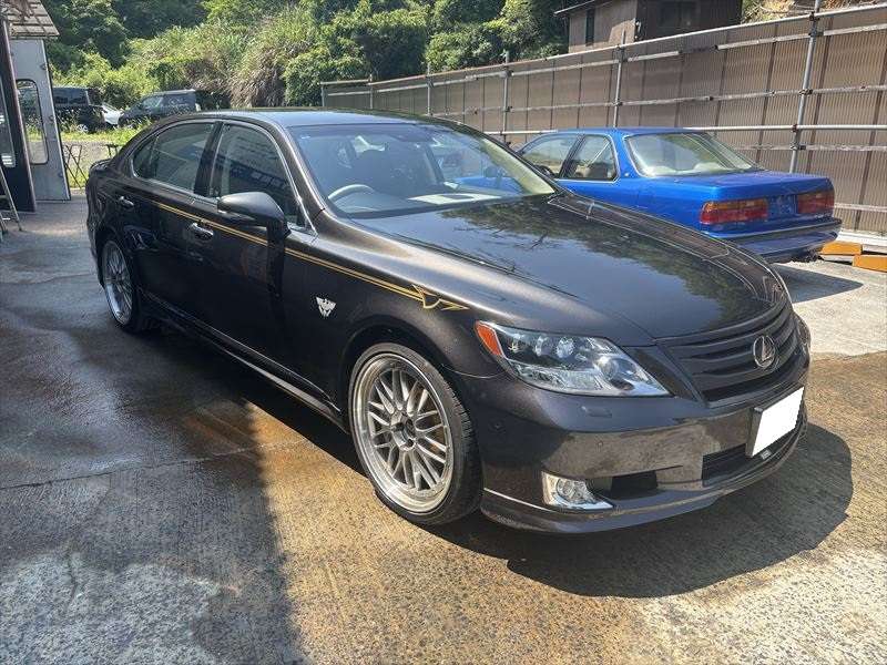 広島県 呉市 内装張り替え　レクサスＬＳ　ダッシュボード張り替え