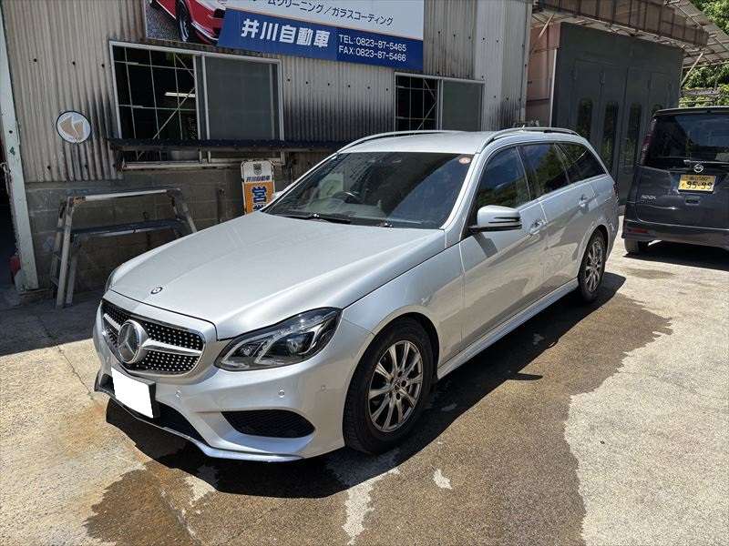 広島県 呉市 板金塗装　メルセデス・ベンツ　Ｅクラスワゴン エアサス交換 クォーター修理