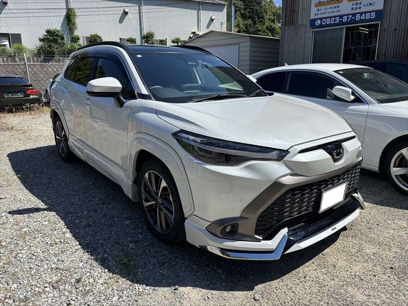 広島県 呉市　板金塗装　カローラクロス　モデリスタ エアロ修理